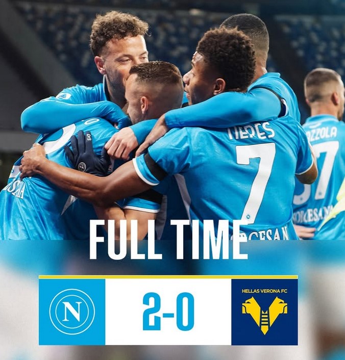 Napoli Kokoh di Puncak Serie A Usai Taklukkan Verona 2-0 di Stadion Diego Armando Maradona