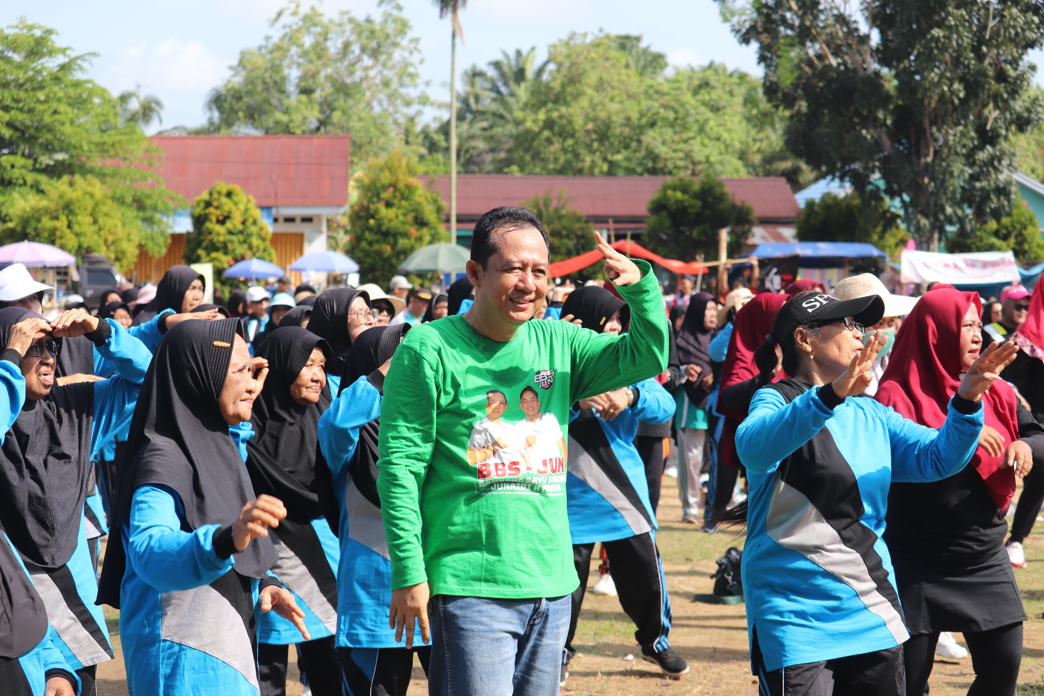 Jalan Santai dan Senam Sehat BBS-JUN Dan SSB Meriah