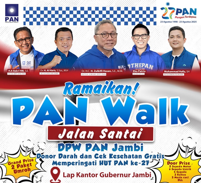 Duh! PAN Walk di Jambi Ditunda Sementara