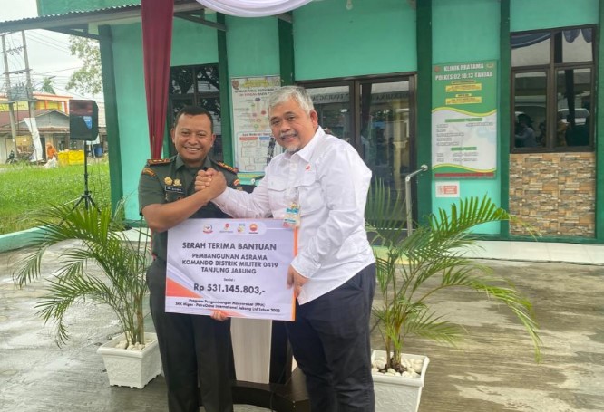 SKK Migas PetroChina Serahkan Bantuan Perumahan Prajurit, Dandim 0419/Tanjab Ucapkan Terimakasih