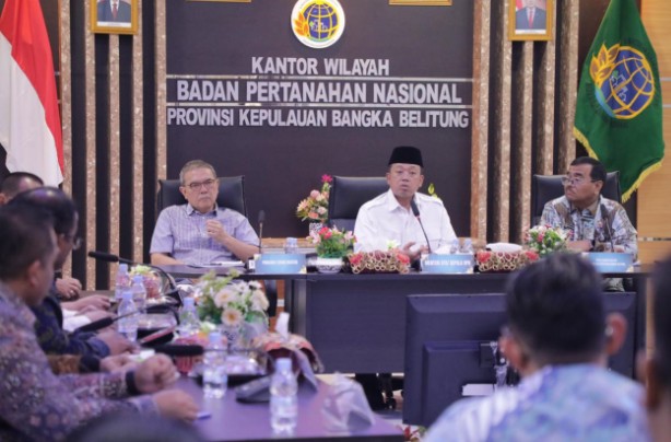 Beri Arahan ke Jajaran di Kepulauan Bangka Belitung, Menteri Nusron: Tugas Kita Memastikan Tanah Rakyat Aman