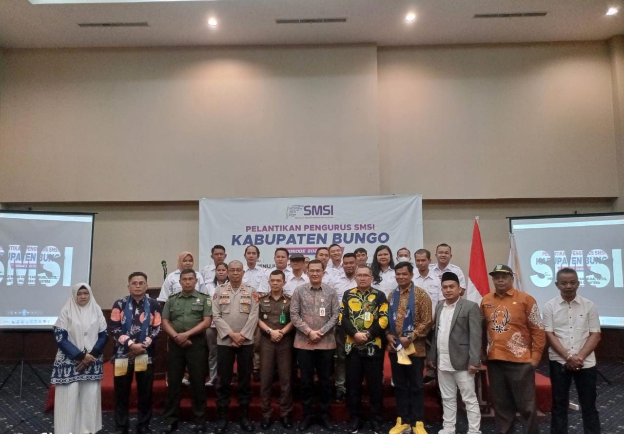 Pemkab Bungo Ucapkan Selamat Kepada Pengurus SMSI Kabupaten Bungo yang Baru Dilantik