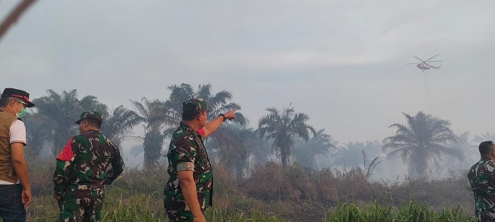 Danrem 042/Gapu Pimpin Pemadaman Api di Desa Ramin Kumpeh Muaro Jambi