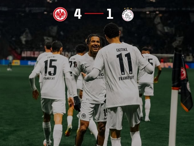 Eintracht Frankfurt Lumat Ajax 4-1, Melaju ke Perempat Final Liga Europa dengan Agregat Meyakinkan