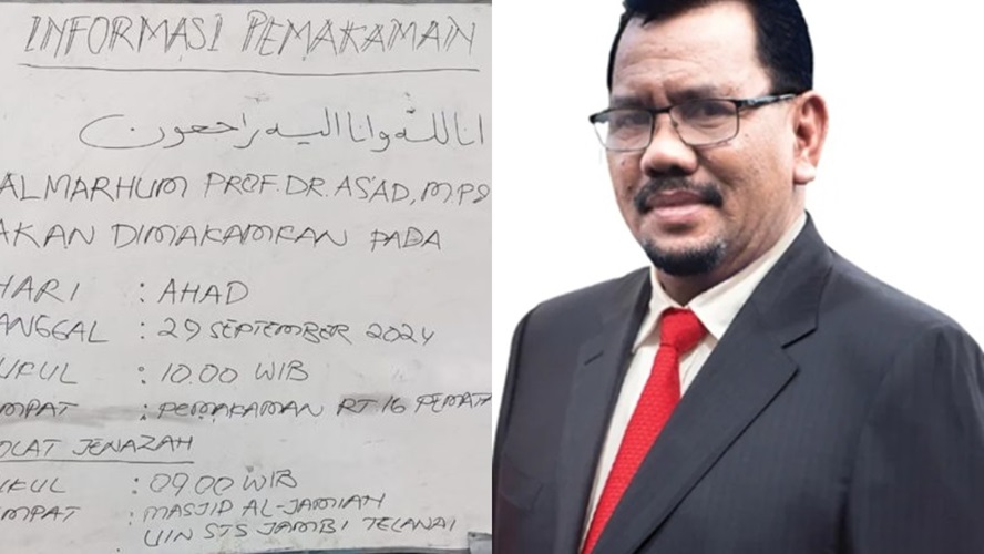 Jenazah Rektor UIN STS Jambi, Prof Asad Isma akan Dimakamkan Besok, Minggu 29 September 2024