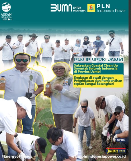 PT. PLN Indonesia Power UPDK Jambi, Sukseskan Coastal Clean Up di Provinsi Jambi