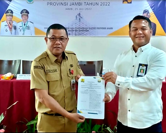Dinas PUPR Muaro Jambi Tandatangani KSO dengan Kepala Balai Jasa Konstruksi Wilayah II Palembang