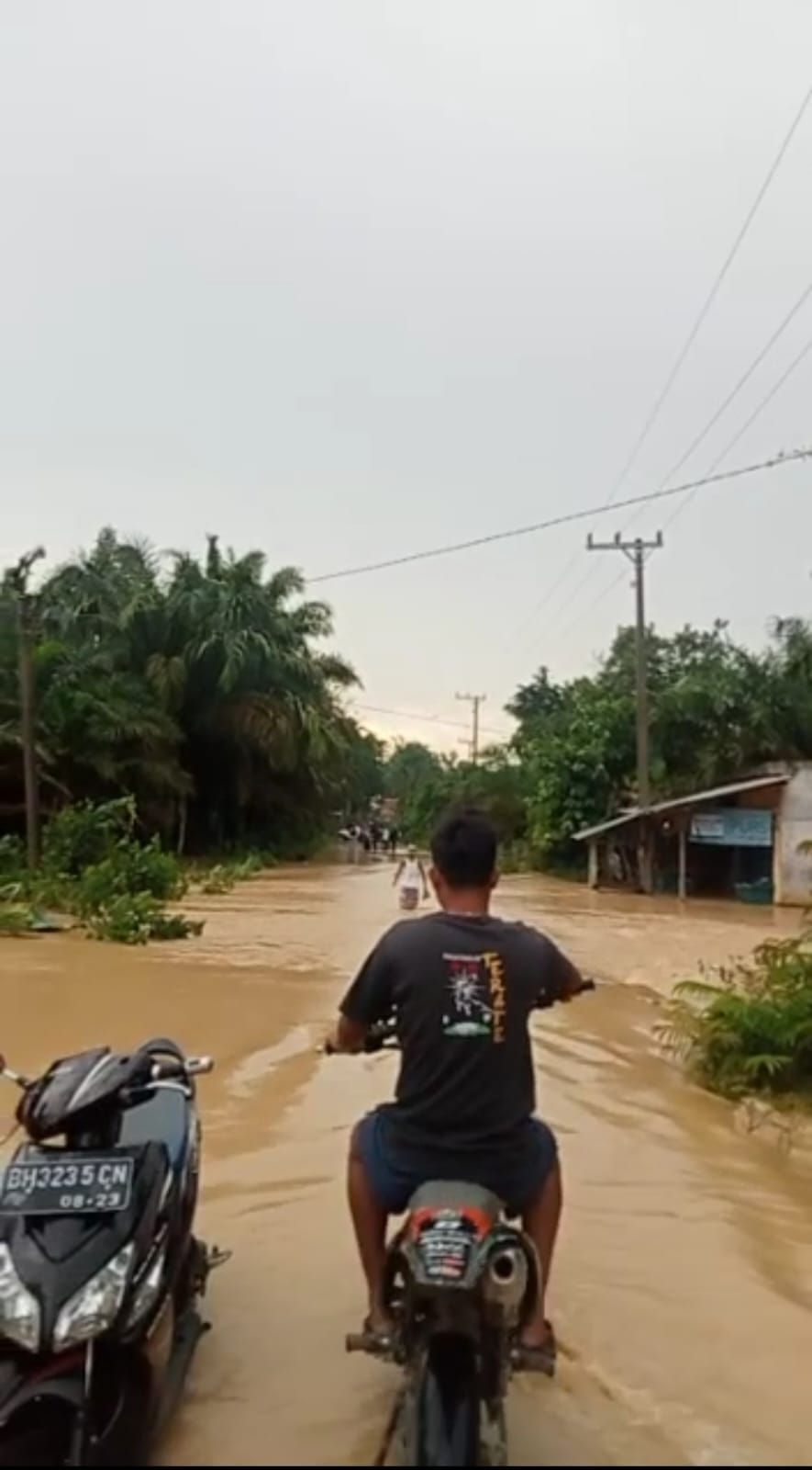 Banjir di Tebo, Fasum dan Puluhan Rumah Warga Desa Tuo Sumay Triti, Tebo-Jambi Terendam 