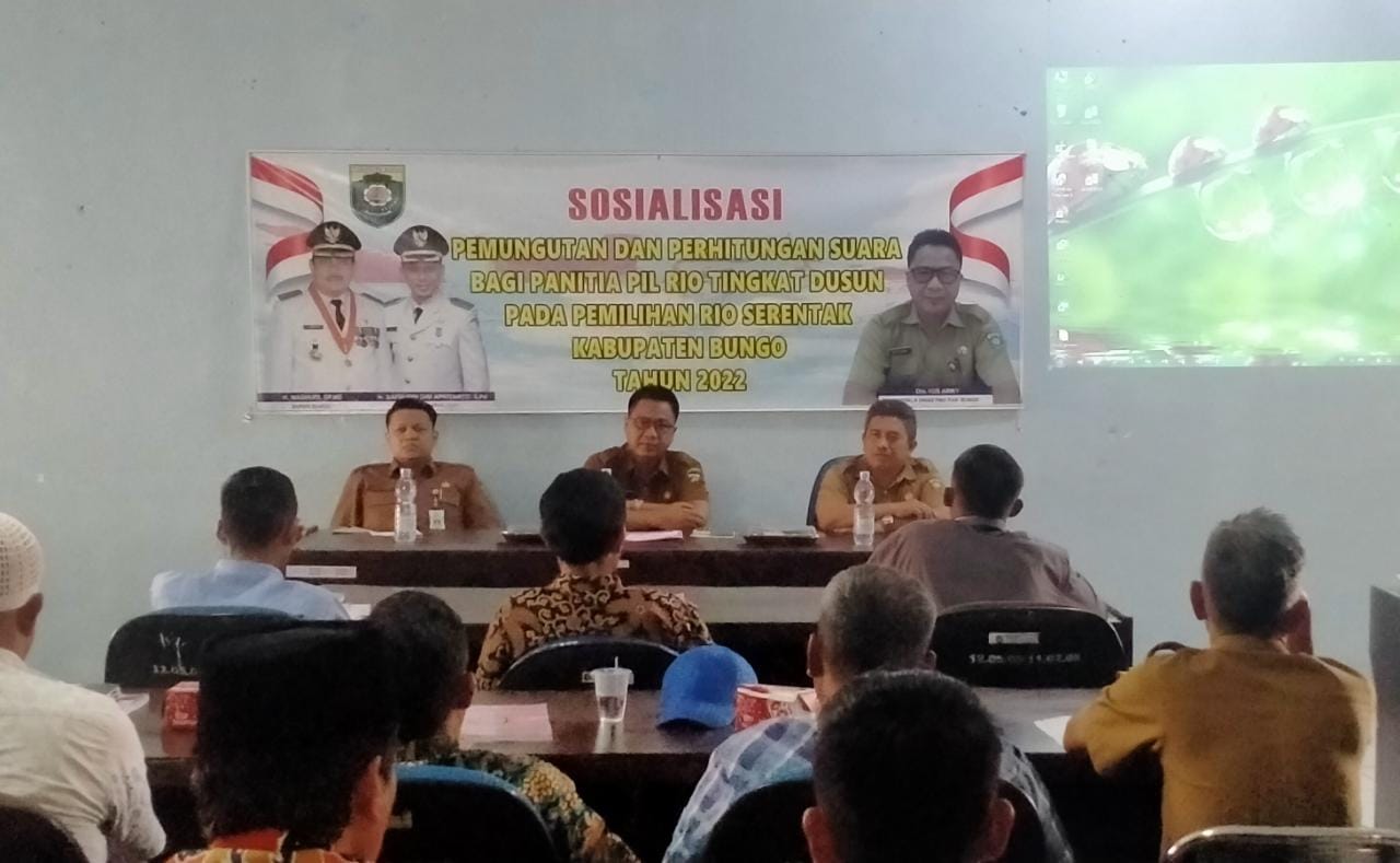 Dinas PMD Kabupaten Bungo Gelar Sosialisasi kepada Panitia Pemilihan Rio