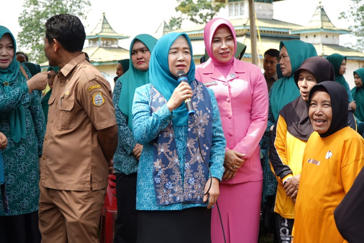 Hesnidar Haris Tinjau Posyandu Pinang Merah Kabupaten Tanjab Timur