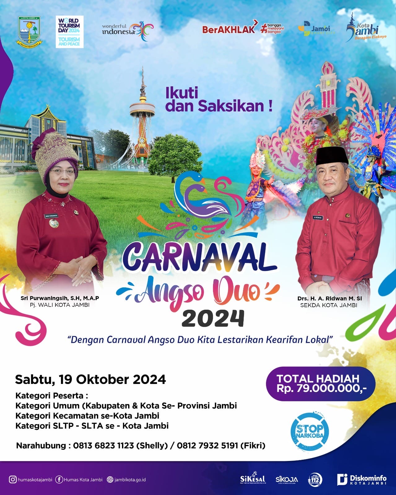 Malam Ini Carnaval Angso Duo Kota Jambi Digelar, Yuk! Jadi Saksi Keragaman Budaya Daerah