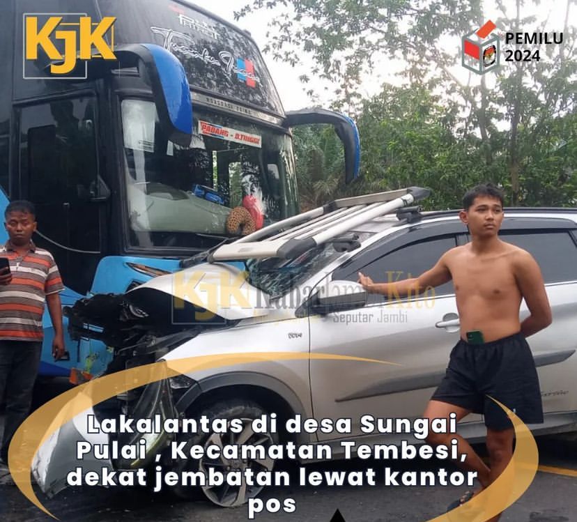 Kecelakaan di Batanghari, Bus ANS Tabrak Mobil