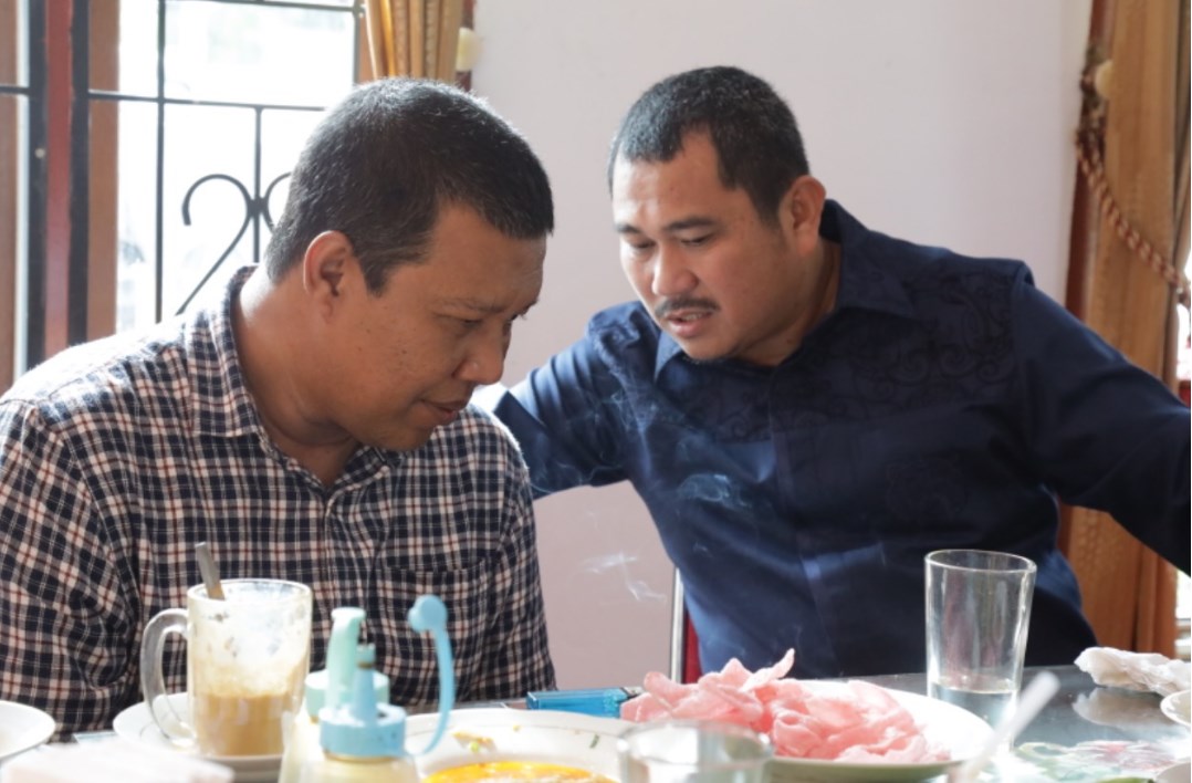 Bupati Tanjab Timur Romi Haryanto dan Ketua DPD Demokrat Jambi Mashuri Makin Mesra