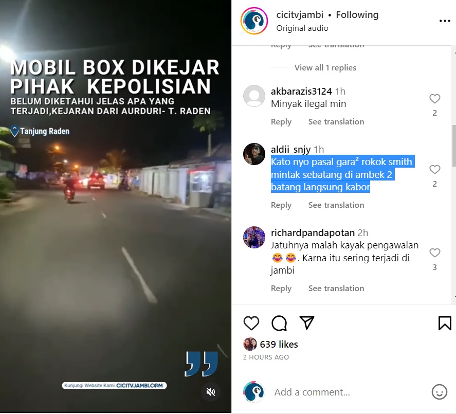 BREAKING NEWS: Viral Video Polisi Kejar Mobil Boks, Netizen: Gara-gara Minta Sebatang 'Diambek' 2 Batang