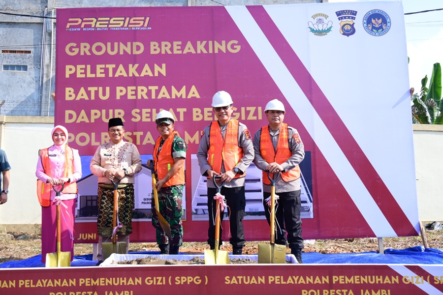 Kapolda Jambi Pimpin Ground Breaking Serentak 5 Titik SPPG