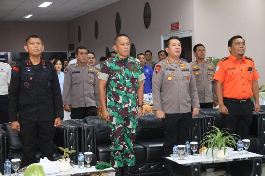 Kapolresta Jambi Hadiri Latihan Simulasi Penanggulangan Keadaan Darurat Bandara Sultan Thaha