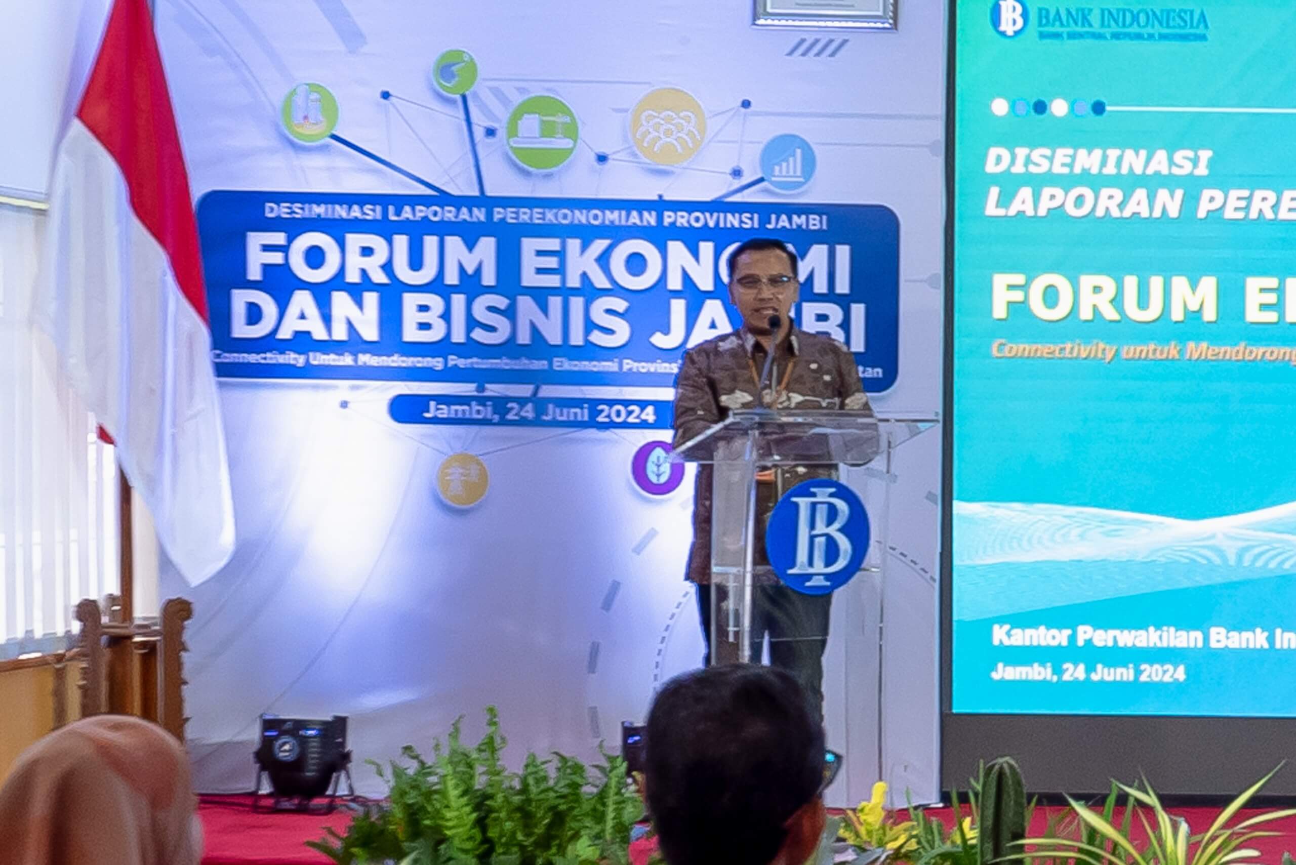 BI Jambi Gelar Forum Ekonomi dan Bisnis, Paparkan Perekonomian Provinsi (LPP)  Jambi Triwulan 1 2024