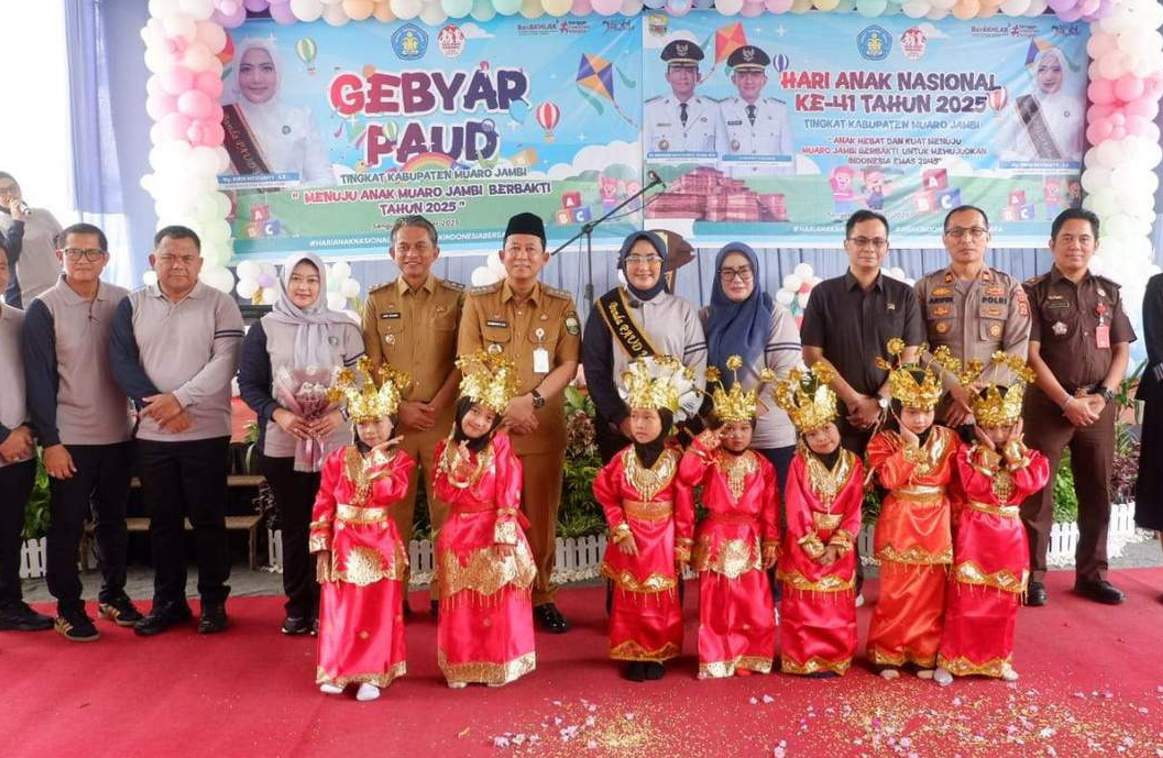 Gebyar PAUD Muaro Jambi Jadi Panggung Inspiratif, Bupati BBS Titip Pesan Kuat: 'Anak Hebat, Daerah Hebat!'