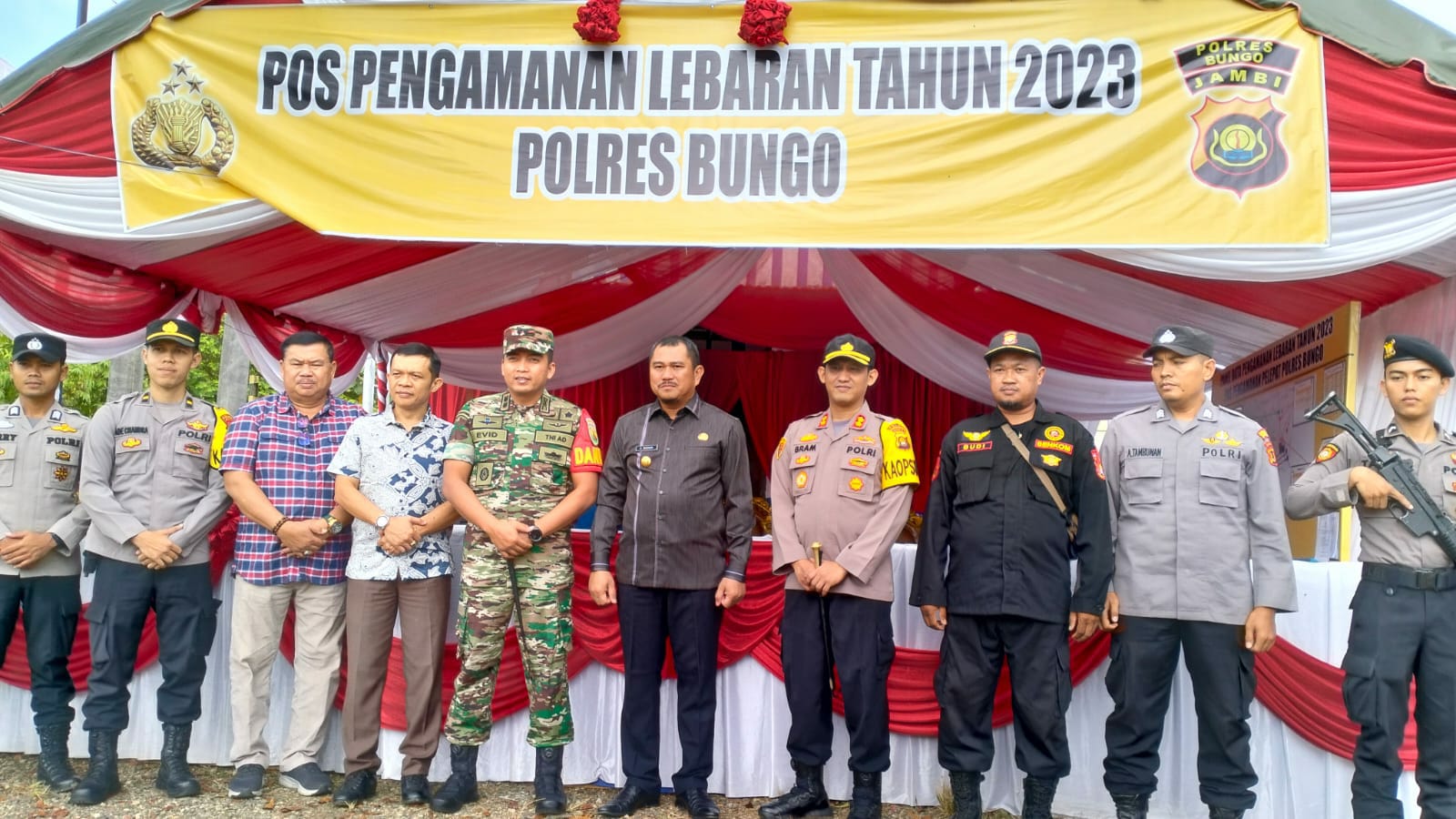 Bupati Bungo Tinjau Pos Pengamanan Mudik