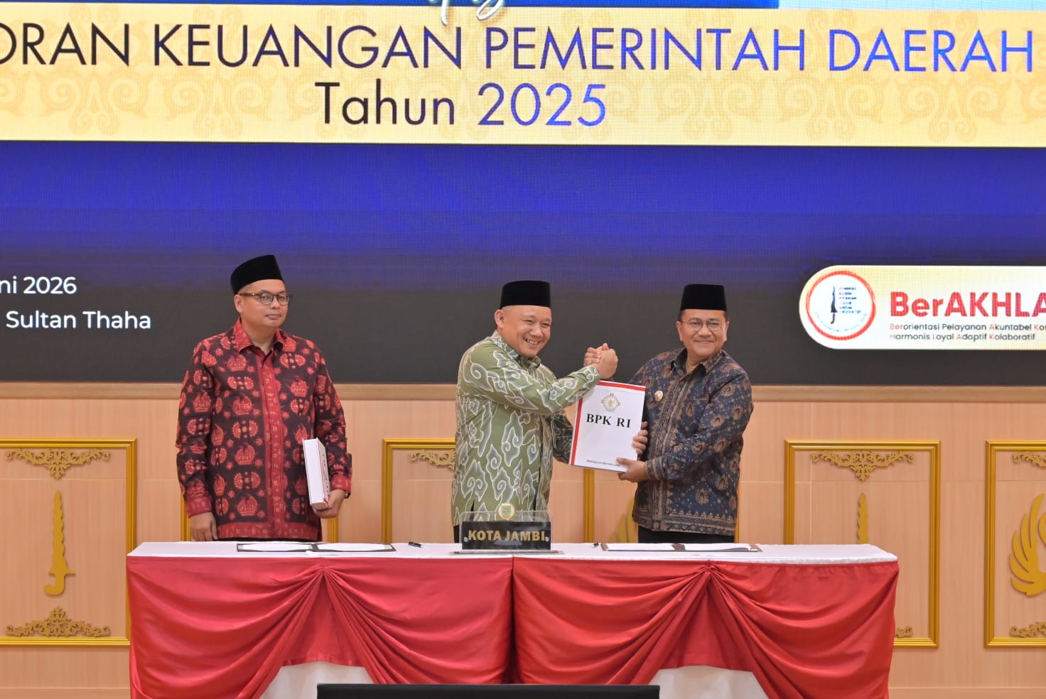 Pemkot Jambi Pertahankan WTP, Raih Predikat ke-10 Berturut-turut