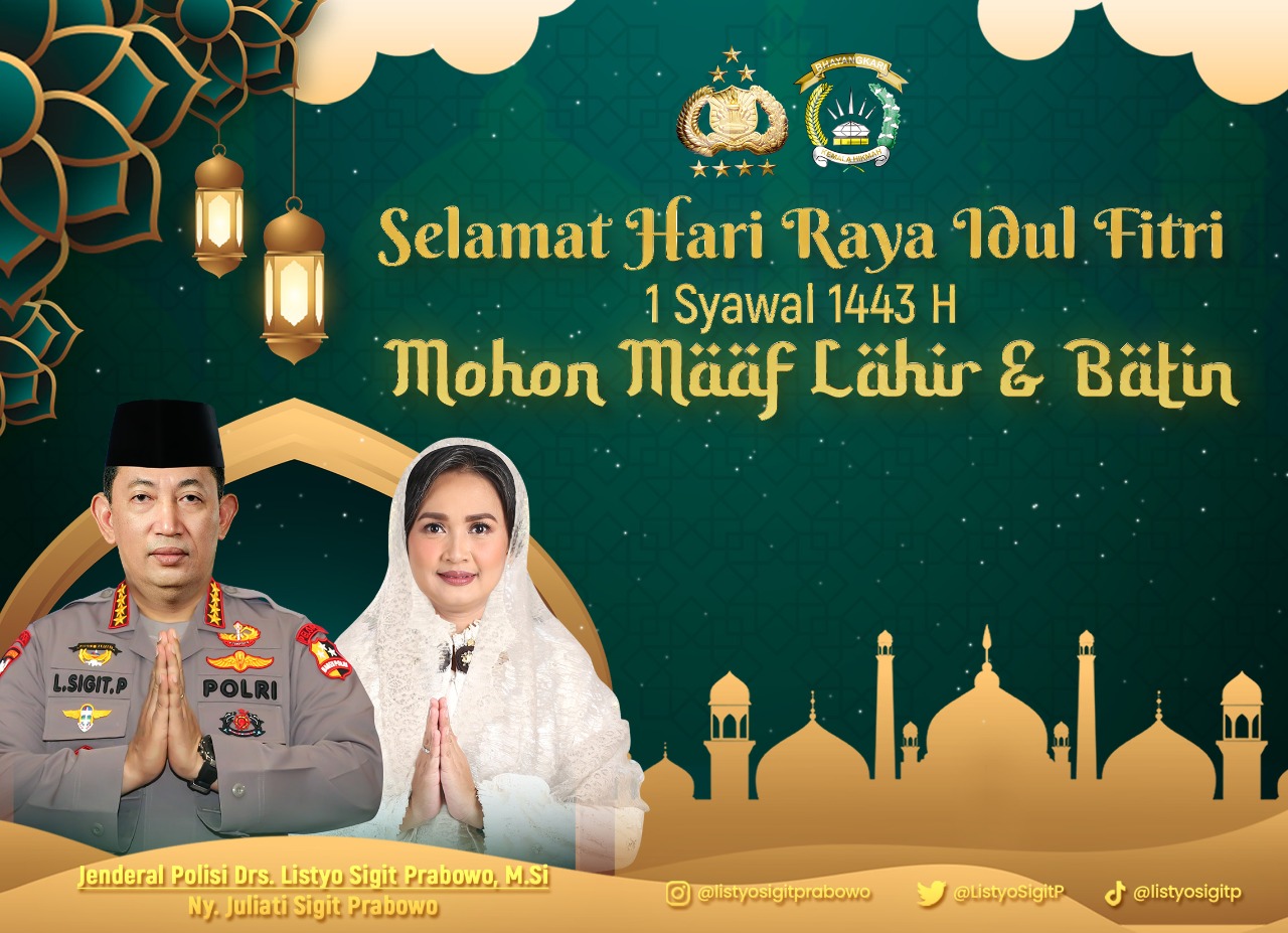 Ucapkan Selamat Idul Fitri, Ini Pesan Kapolri 