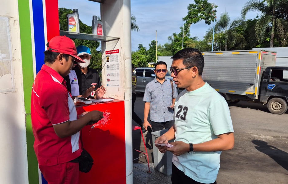 Polresta Jambi Cek Penyaluran BBM Subsidi di SPBU Wilayah Kota Jambi