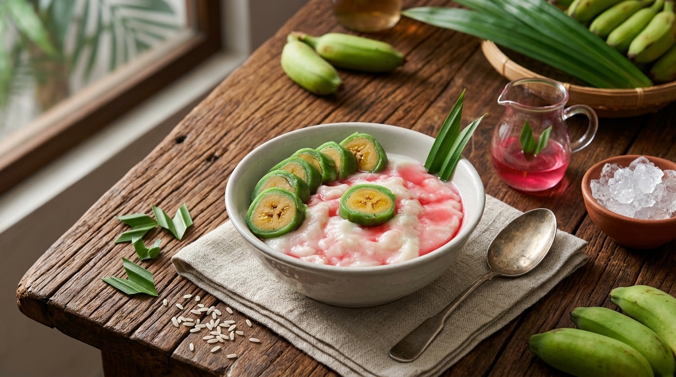 Resep Es Pisang Ijo Segar dan Manis Gurih Ala Rumahan 