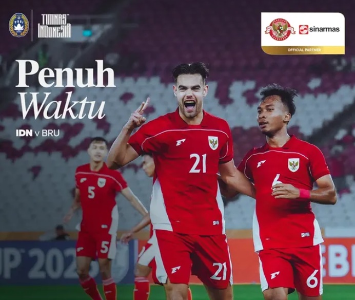 Timnas Indonesia U-23 Puncaki Klasemen Sementara Grup A Usai Bungkam Brunei 8-0!
