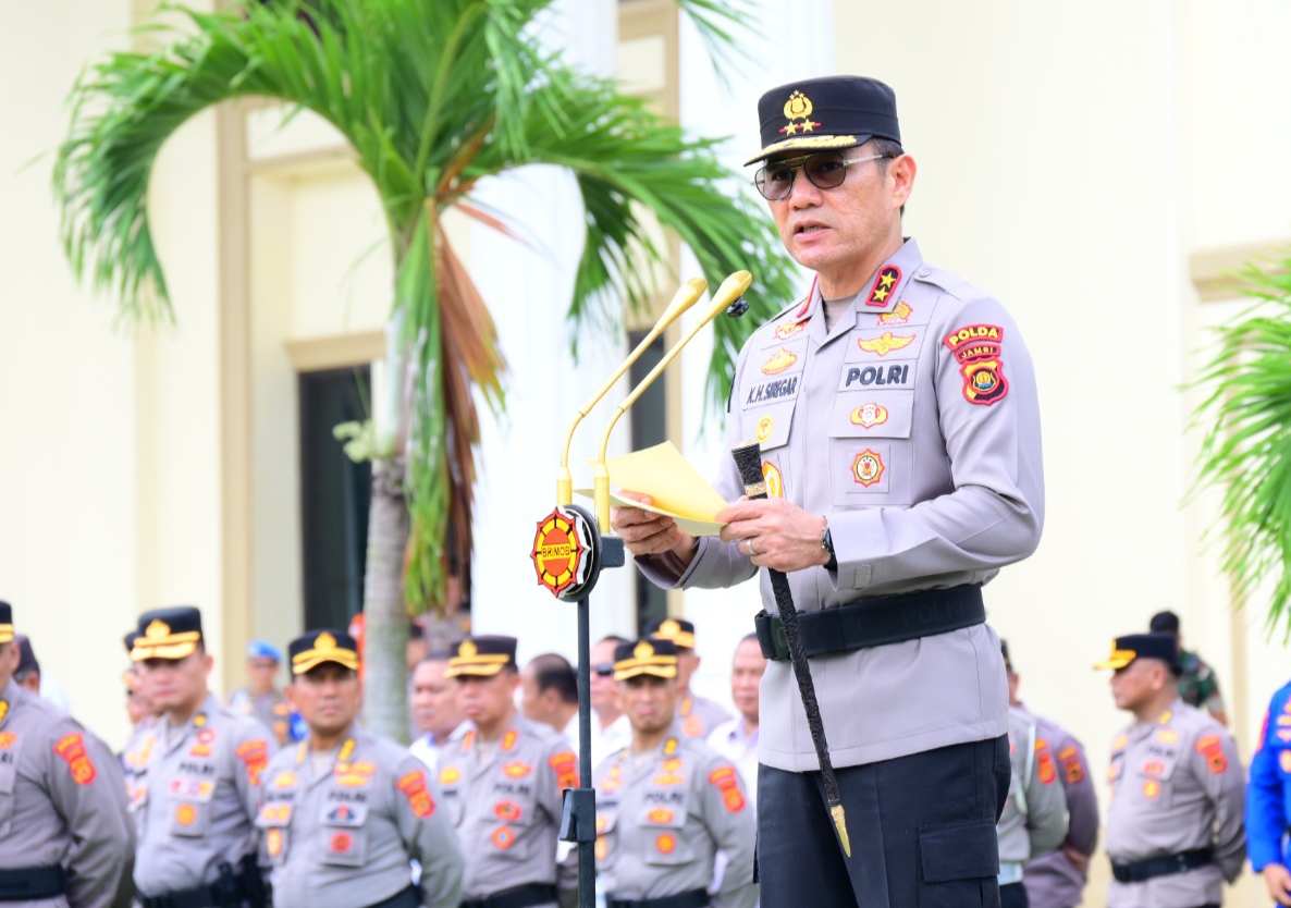 Polda Jambi Tingkatkan Kewaspadaan Melalui Apel Gelar Pasukan Penanganan Bencana Hidrometeorologi