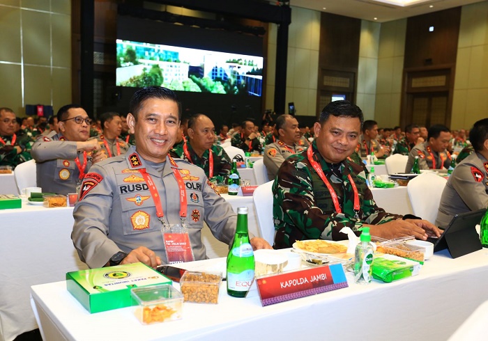 Dipimpin Presiden Jokowi, Kapolda Jambi dan Danrem 042/Gapu Hadiri Rapim TNI dan Polri 2023