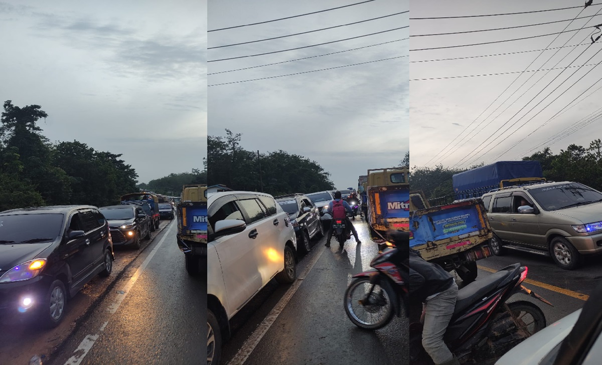 Warga Jambi yang Mau ke Palembang, Jalintim Jambi-Palembang Macet Parah Akibat Kecelakaan di Betung Banyuasin