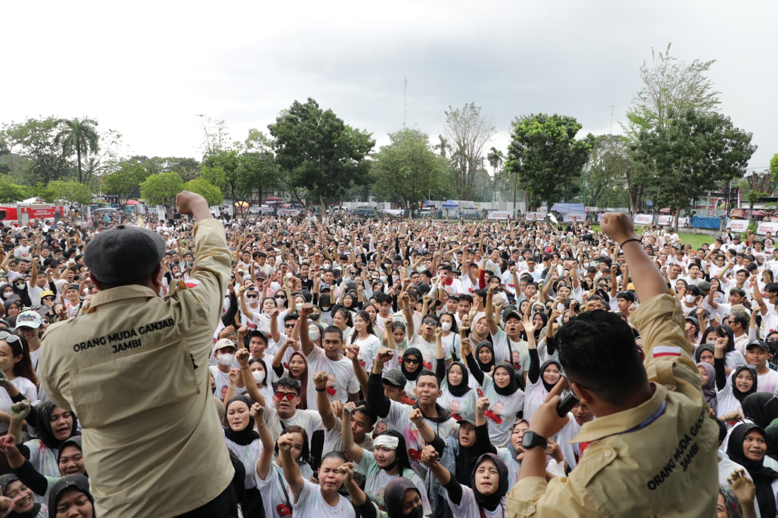 Inginkan Pemimpin yang Memahami Generasi Milenial, Ribuan Anak Muda di Jambi Teriakkan 'Ganjar Presiden 2024'