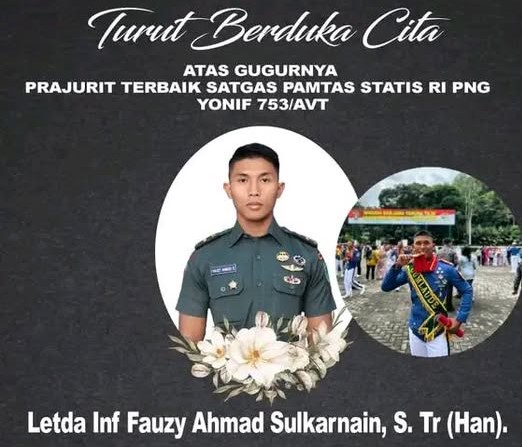 Letda Fauzy Ahmad Sulkarnain, Perwira TNI Muda Asal Pangkep, Gugur Saat Tugas di Kiwirok