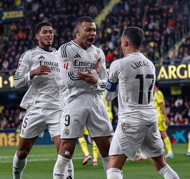 Hasil Liga Spanyol: Real Madrid Jinakkan Villarreal 2-1, Mbappe Cetak Dua Gol