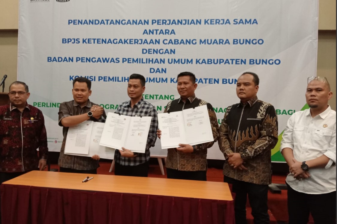 Kerjasama dengan KPU dan Bawaslu, BPJS Ketenagakerjaan Lindungi Petugas Penyelenggara Pemilu di Kabupaten Bung