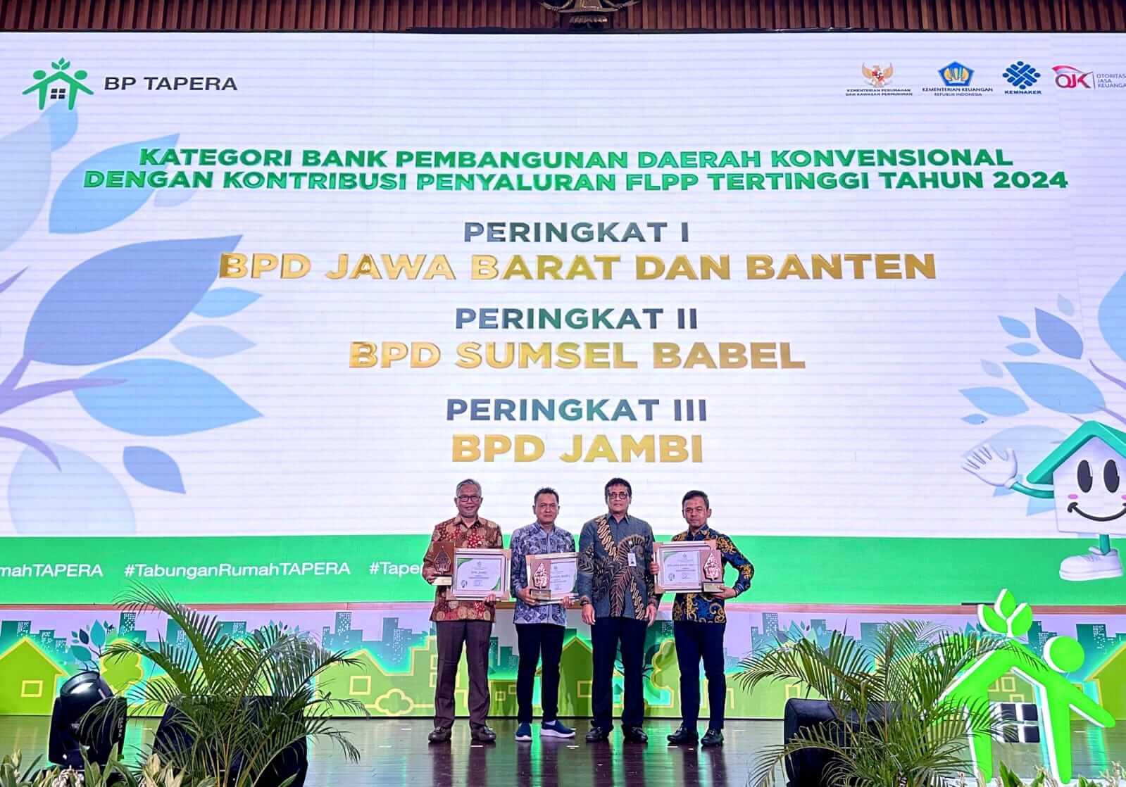 Optimalkan Penyaluran KPR, Bank Jambi Raih Penghargaan dari BP Tapera