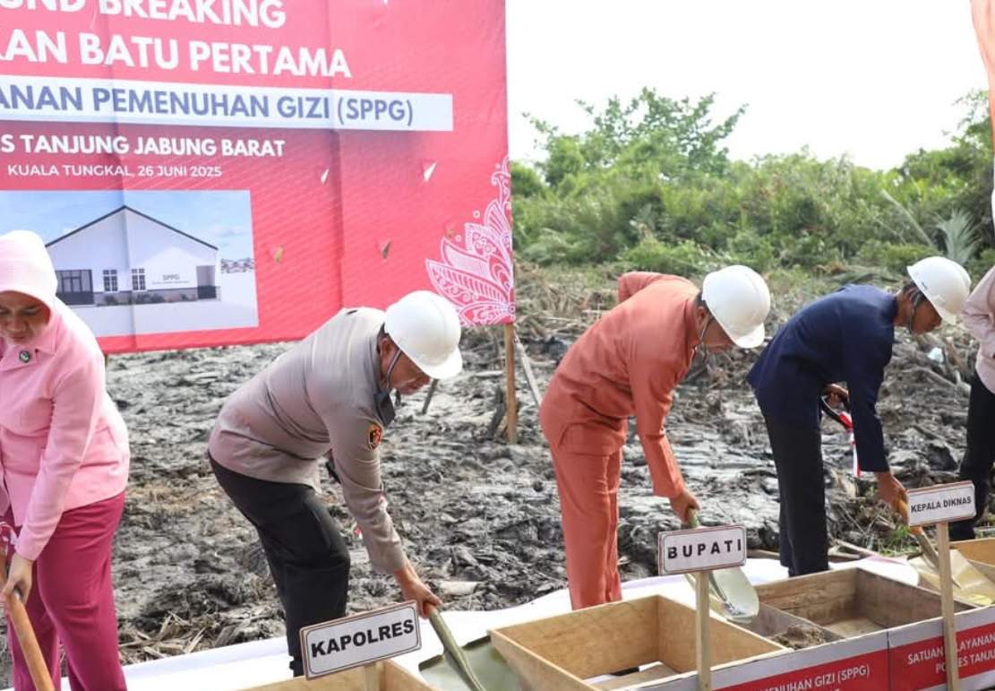 Gedung SPPG Baru Resmi Dibangun, Pemkab Tanjab Barat Apresiasi Langkah Polres Dukung Gizi Anak Sekolah