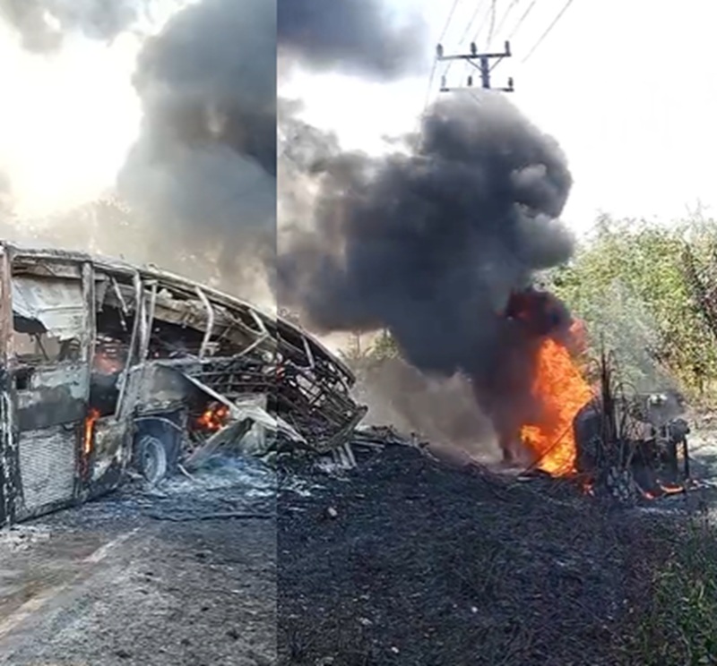 Tragedi Maut di Jalinsum! Bus ALS vs Truk Tangki, 16 Orang Tewas Terbakar di Musi Rawas Utara