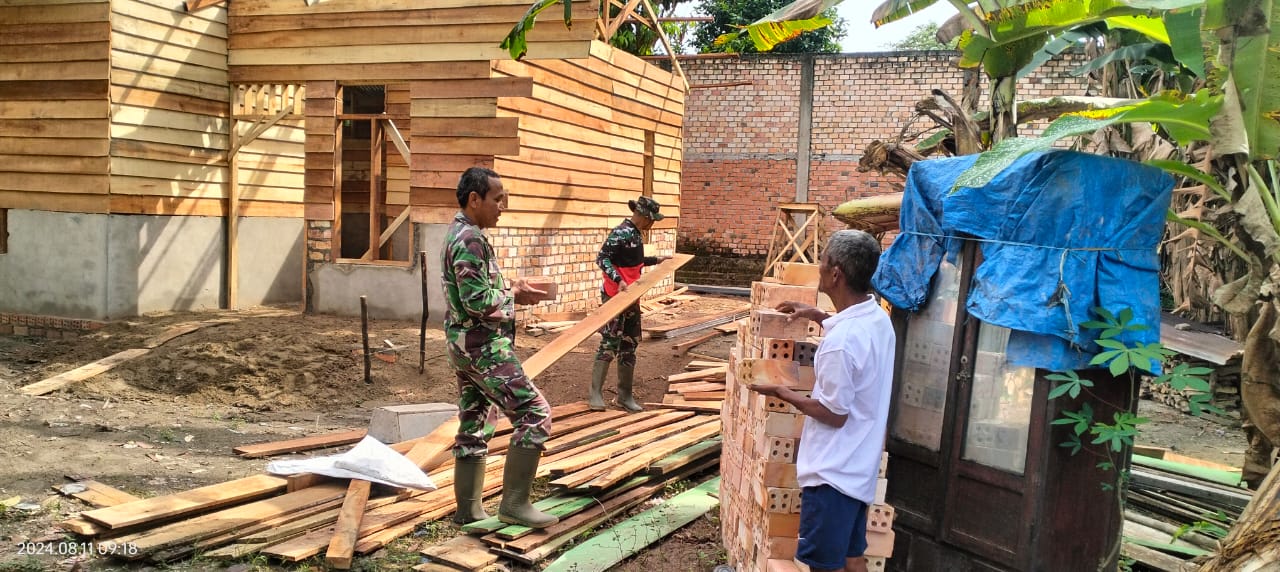 Ini Progres Pembangunan Rumah Janda Lansia pada Program TMMD ke-121 Kodim 0415/Jambi 