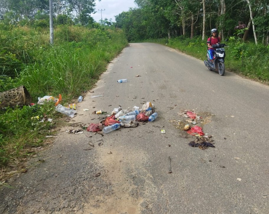 TPS Ditutup, Warga di Kawasan Bagan Pete Buang Sampah di Pinggir Jalan