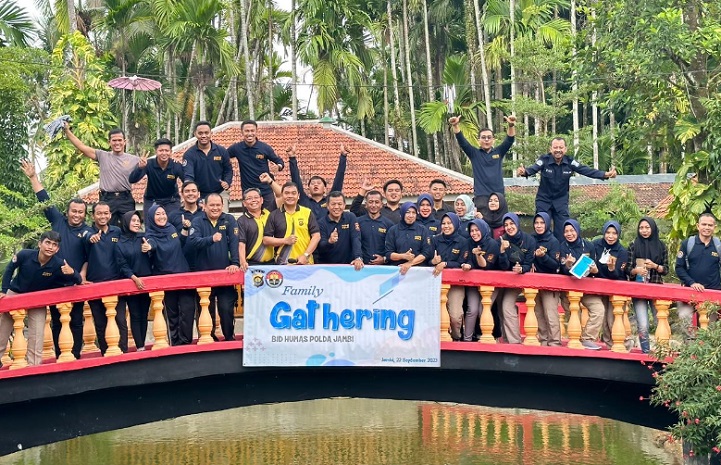 Sambut HUT Humas Polri Ke-72, Bid Humas Polda Jambi Gelar Family Gathering