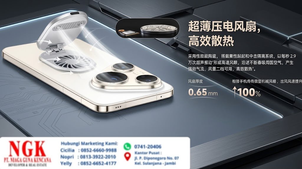 Huawei Rilis Aksesori Cooling Smartphone dengan Kipas Piezoelectric