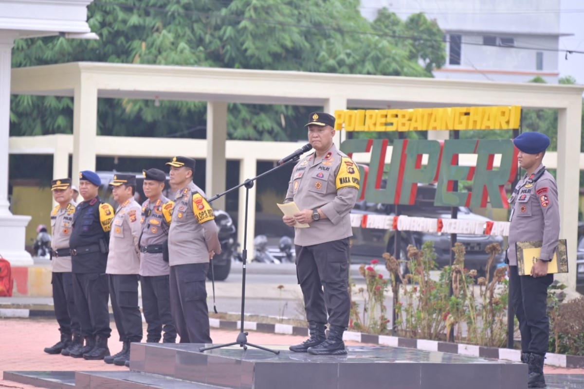 Perintah Wakapolda Jambi pada Personel Pengamanan TPS di Batanghari: Jangan Tinggalkan Tempat Sampai Selesai!