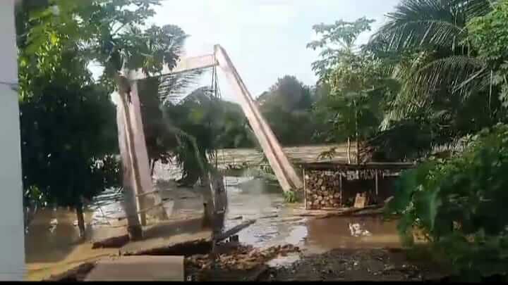 Sebagian Wilayah Merangin Terendam Banjir, Belasan Desa dan Beberapa Jembatan Penghubung Putus