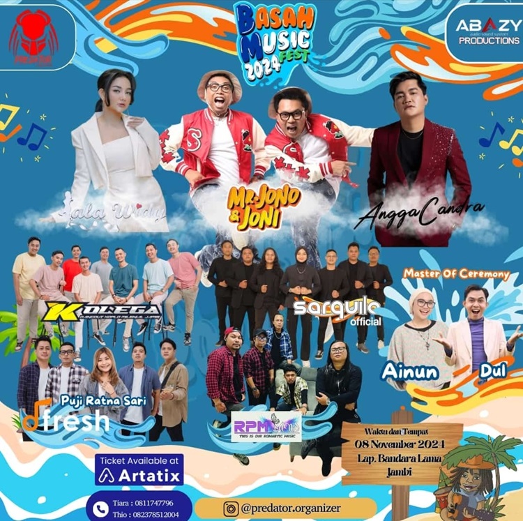 Jangan Lewatkan, Basah Music Fest 2024, Konser Spektakuler di Jambi, Siap Mengguncang Kota!