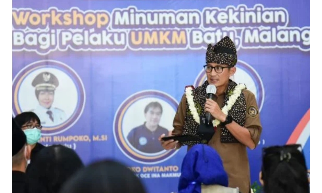Sandiaga Uno Soroti Produk Minuman Saat Kunjungi Pelatihan UMKM di Malang