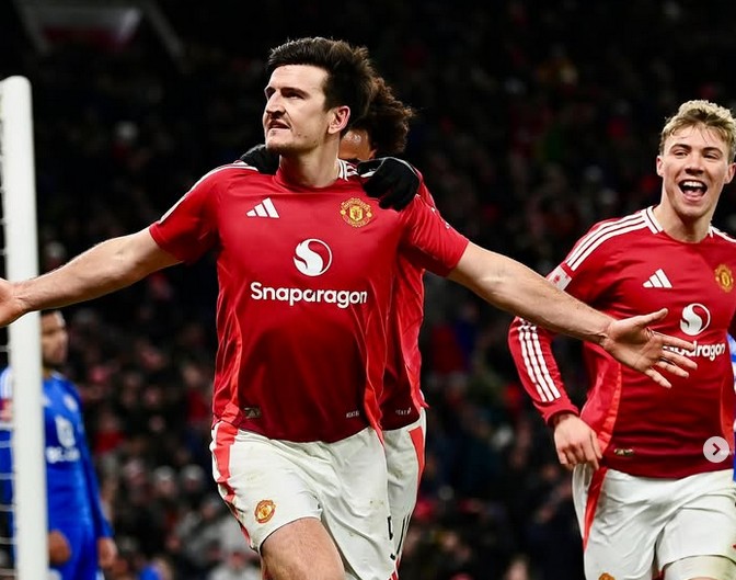 Harry Maguire Cetak Gol Kemenangan, Manchester United Kalahkan Leicester City 2-1 di Piala FA