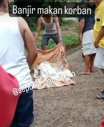 Banjir di Kota Jambi, Seorang Nenek Meninggal Terbawa Arus, Ini Penjelasan Camat