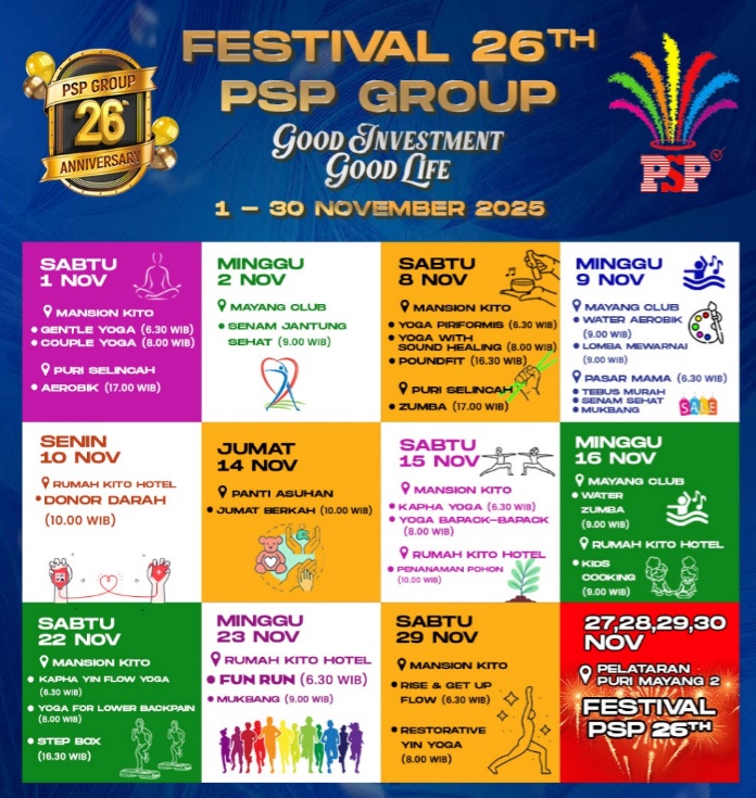 Festival PSP 26th: Rayakan 26 Tahun PT. PSP dengan Semangat Good Investment, Good Life