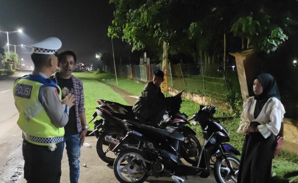 Antisipasi Munculnya Geng Motor dan  Balap Liar, Satlantas Polres Tanjab Timur Intens Patroli